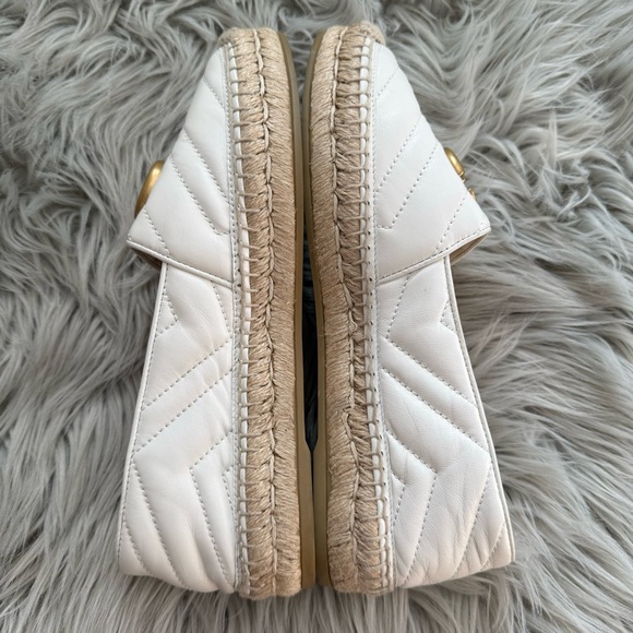 GUCCI Marmont Double G Logo Espadrilles Size 37.5 (7.5) - Picture 5 of 13